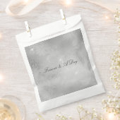 Silver Floral Lace Wedding Geschenktütchen (Ausgeschnitten)