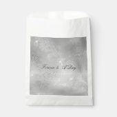 Silver Floral Lace Wedding Geschenktütchen (Vorderseite)