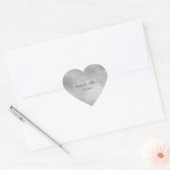 Silver Floral Lace Wedding Herz-Aufkleber (Umschlag)