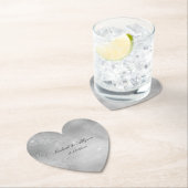 Silver Floral Lace Wedding Untersetzer (Vor Ort)