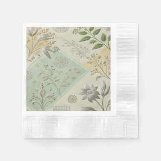 Silver Floral Motif Design Serviette