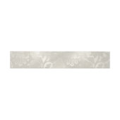 Silver Floral Pattern Bellyband Einladungsbanderole (Flach)