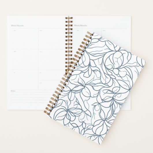 Silver Floral Pattern Planer (Anzeige)