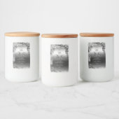 Silver Floral Product Labels mit Monogram Logo Lebensmitteletikett (Flaschen)