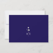 Silver Floral Wedding RSVP Card (Rückseite)