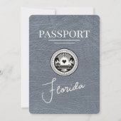 Silver Florida Passport Save the Date (Vorderseite)