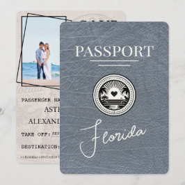 Silver Florida Passport Save the Date