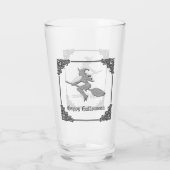 Silver Flying Hexe Halloween Glas (Rückseite)