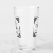 Silver Flying Hexe Halloween Glas (Links)