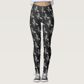 Silver Flying Hexe Halloween Leggings (Vorderseite)