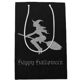 Silver Flying Hexe Halloween Mittlere Geschenktüte