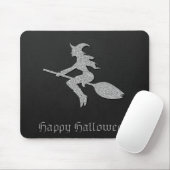 Silver Flying Hexe Halloween Mousepad (Mit Mouse)