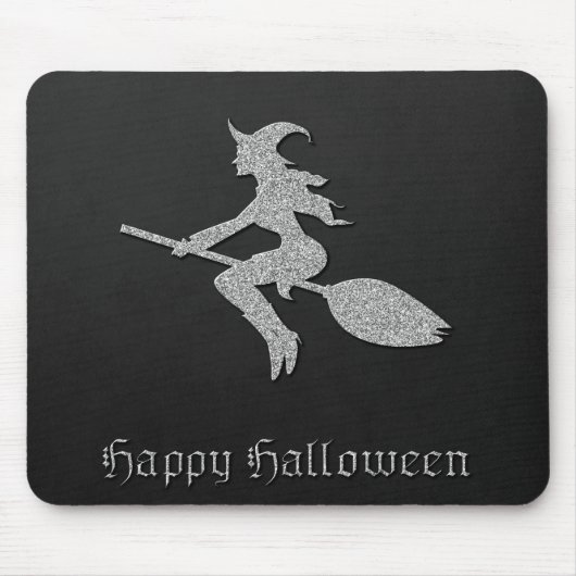 Silver Flying Hexe Halloween Mousepad (Vorne)