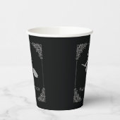 Silver Flying Hexe Halloween Pappbecher (Links)