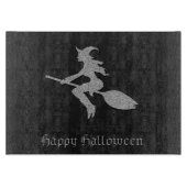 Silver Flying Hexe Halloween Schneidebrett (Vorderseite)
