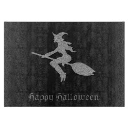 Silver Flying Hexe Halloween Schneidebrett
