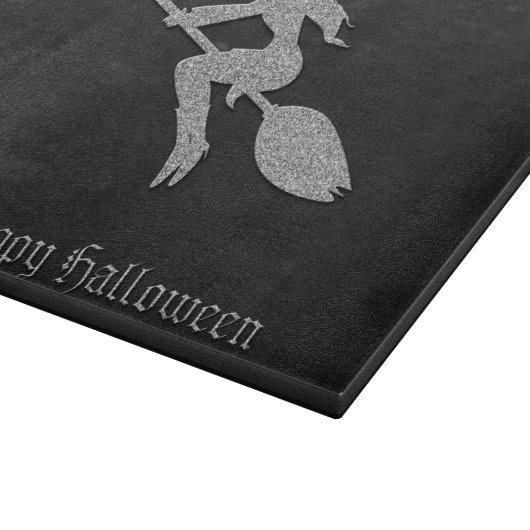 Silver Flying Hexe Halloween Schneidebrett (Ecke)