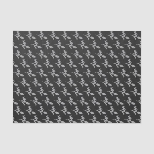 Silver Flying Hexe Halloween Seidenpapier (Vorderseite)