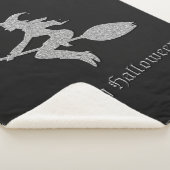 Silver Flying Hexe Halloween Sherpadecke (3/4)
