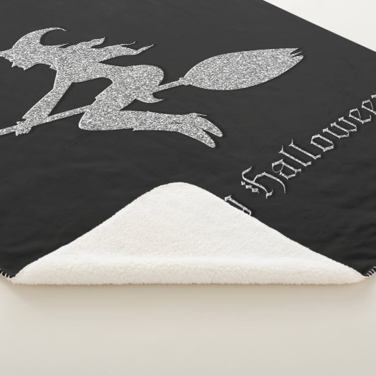 Silver Flying Hexe Halloween Sherpadecke (3/4)