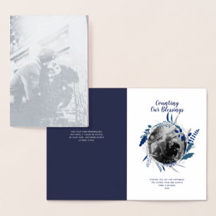 Silver FOIL 1. Verheiratetes Jahr Jahr im Review-F Folienkarte