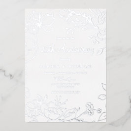Silver Foil 25. Hochzeitstag Folieneinladung