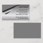 Silver Foil 2 Business Card Visitenkarte (Vorne/Hinten)