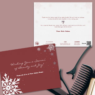 Silver Foil Accelerator Snowflakes Urlaubskarte Folien Feiertagspostkarte