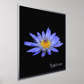 Silver Foil Accent Blue Water Lily Print Poster (Ablage )