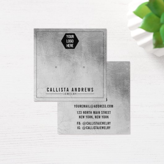 Silver Foil Add Your Logo Overing Display Card (Schreibtisch)