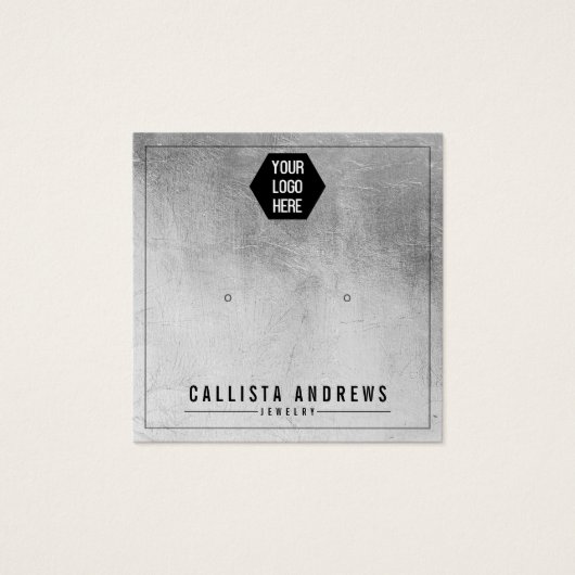 Silver Foil Add Your Logo Overing Display Card (Vorderseite)