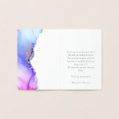 Silver Foil and Blue Agate Wedding Dankeschön Card Folienkarte (Innenseite)