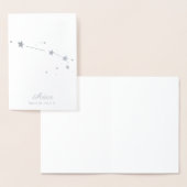 Silver Foil ARIES Zodiac Sign Constellation Folienkarte (Anzeige)