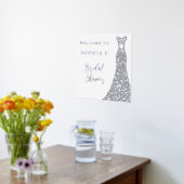 Silver Foil Begrüßungszeichen für Brautparty Foliendrucke (Ablage(Küche))