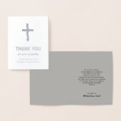 Silver Foil Beileid Vielen Dank Card mit Cross Folienkarte (Anzeige)