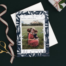 Silver Foil Branches 3 Foto Weihnachten Folien Feiertagskarte