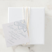 Silver Foil Burgundy Wedding Geschenkanhänger (Mit Box)