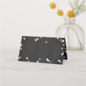 Silver Foil Confetti Brautparty Platzkarte (Rückseite)