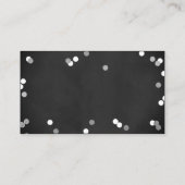 Silver Foil Confetti Brautparty Platzkarte (Rückseite)