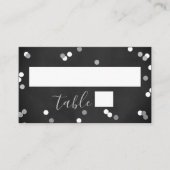 Silver Foil Confetti Brautparty Platzkarte (Vorderseite)