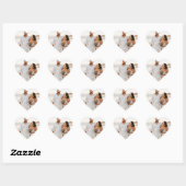 Silver Foil Confetti Wedding Foto Herz-Aufkleber (Blatt)