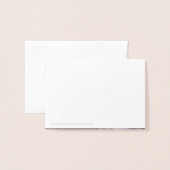 Silver FOIL DANKEN SIE Baby Dusche | FOTO Folienkarte (Rückseite mit Umschlag)