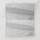 Silver Foil Diamond Snowflakes Sparkone Platzkarte (Innenseite Aufgefaltet)