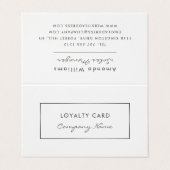 Silver Foil Effect Double Loyalty Business Card Visitenkarten (Außenseite Aufgefaltet)