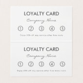 Silver Foil Effect Double Loyalty Business Card Visitenkarten (Innenseite Aufgefaltet)