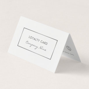 Silver Foil Effect Double Loyalty Business Card Visitenkarten