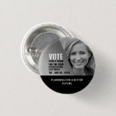 Silver Foil Effect Politische Wahlkampfwerbung Button (Vorne & Hinten)