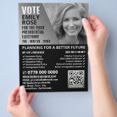 Silver Foil Effect Politische Wahlkampfwerbung Flyer (Hand)