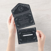 Silver Foil Elegante Tarot Card Hochzeit All In One Einladung (Abreißen)