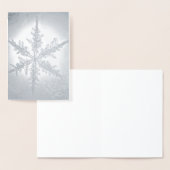 Silver Foil Fern Snowflake Card Folienkarte (Anzeige)